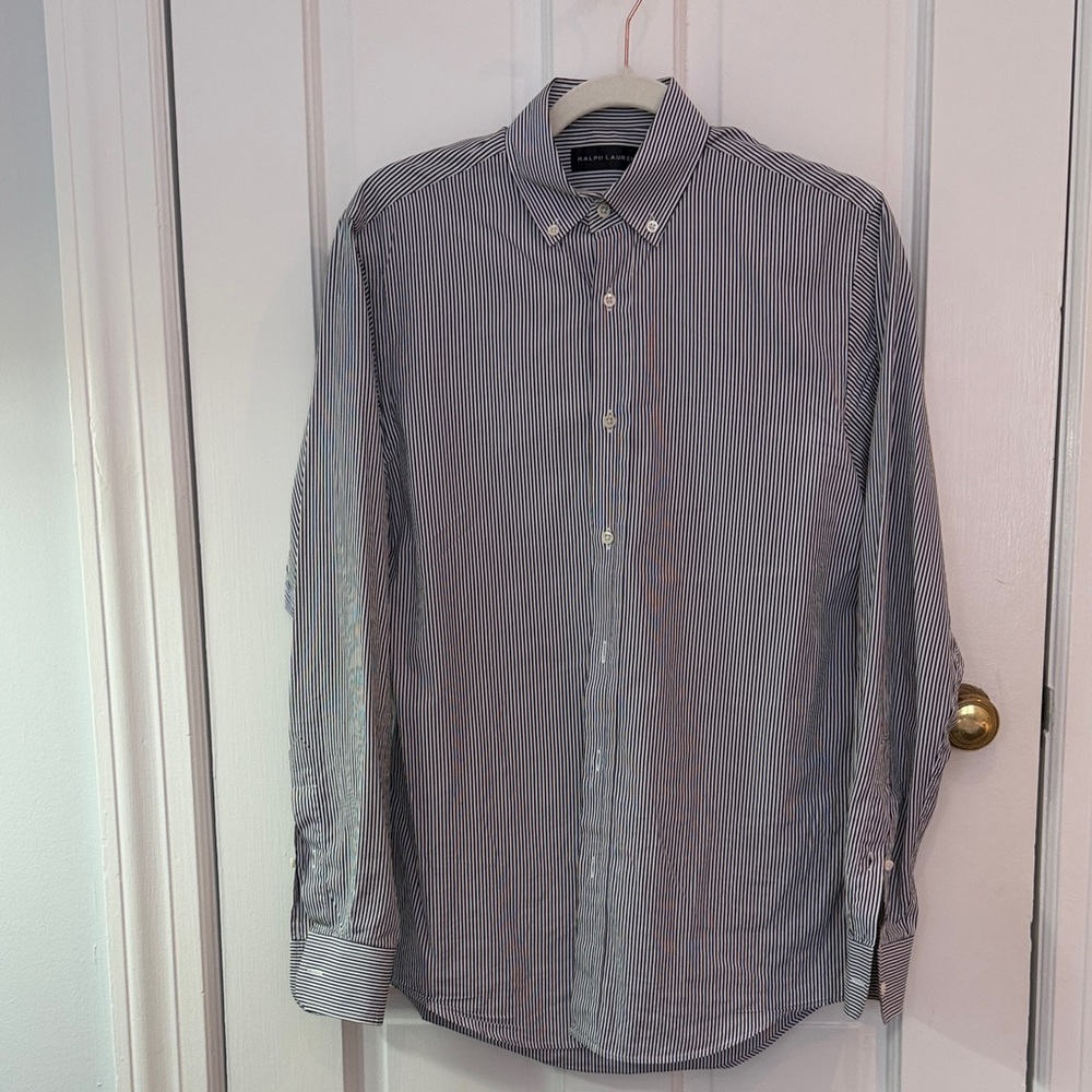 Ralph Lauren Black and White Striped Shirt